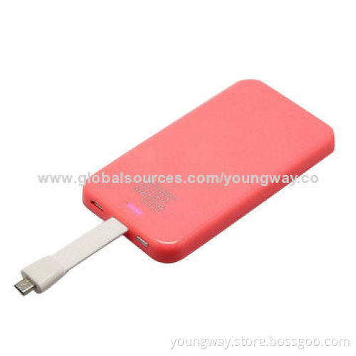 Portable Power Bank 6000mAh Capacity, Ipad/Iphone Charger, size 80*80*20mm